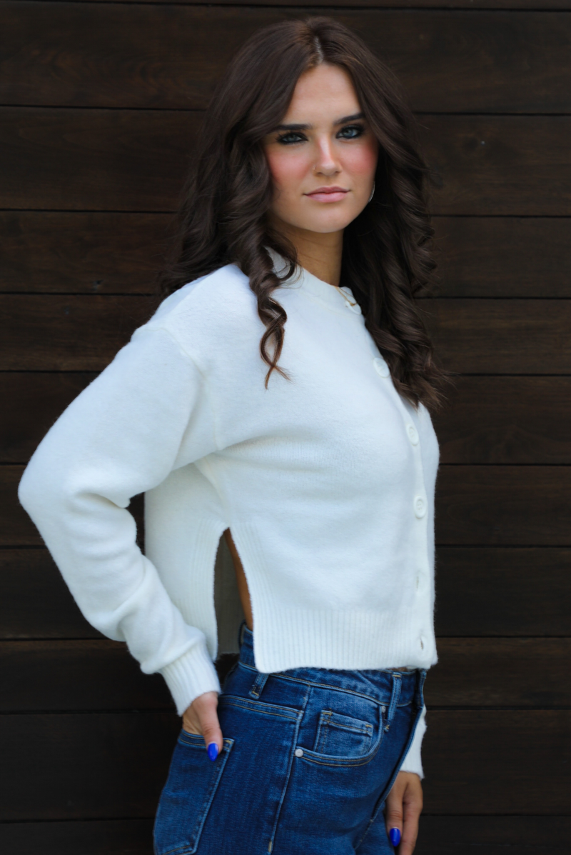 Hope's Fave Cardigan: Off-White