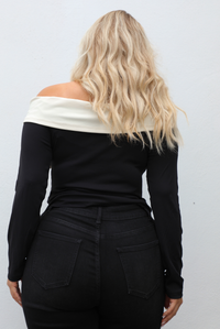 For Sure Top: Black/Cream