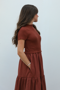 Breaking Free Maxi Dress: Rust