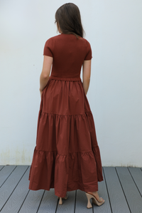Breaking Free Maxi Dress: Rust