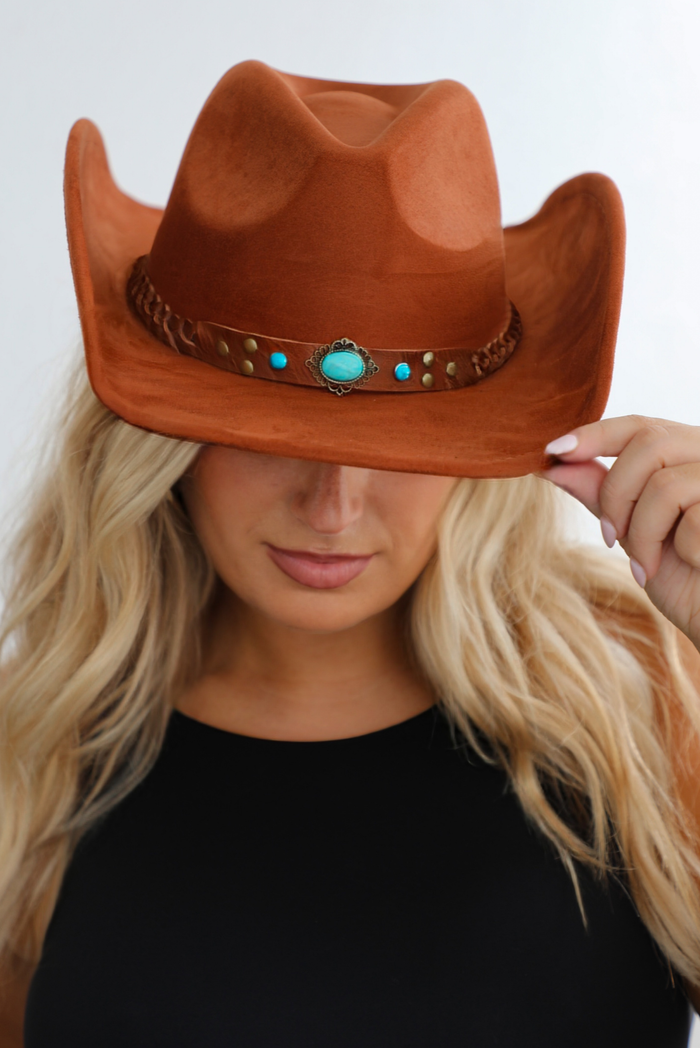 Georgia Cowgirl Hat: Cognac