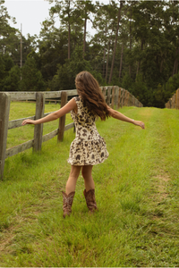Look, Cows! Dress: Cream/Brown