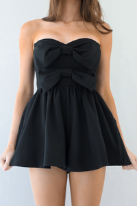 Party Central Romper: Black