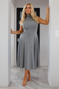 Everything You Do Midi Dress: Grey