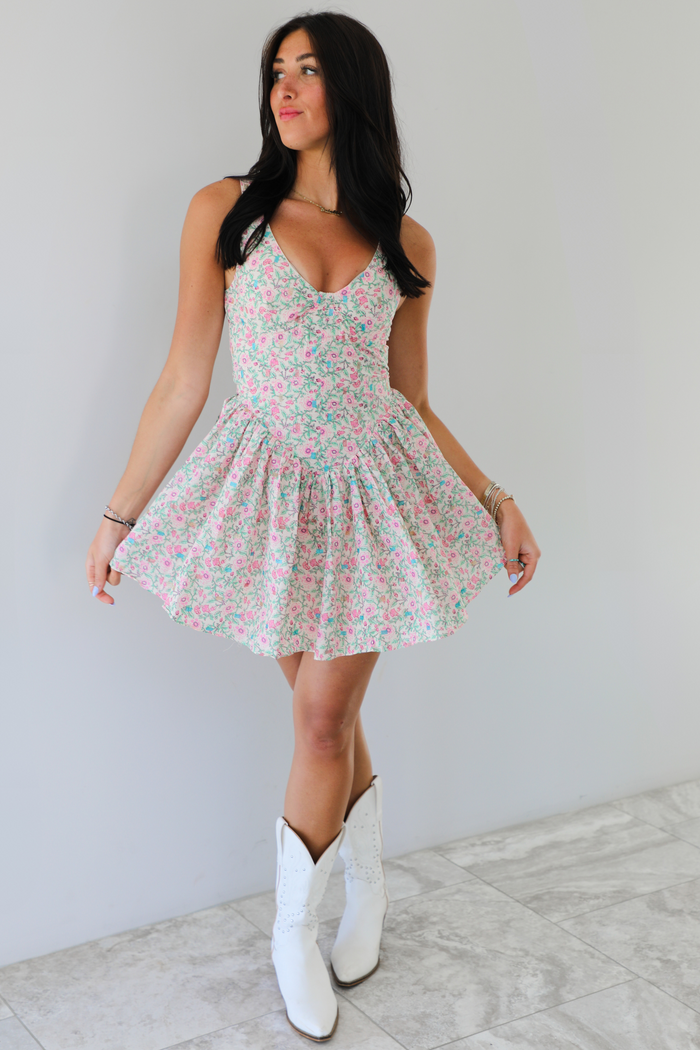 The Brielle Dress: Rose Pink/Multi