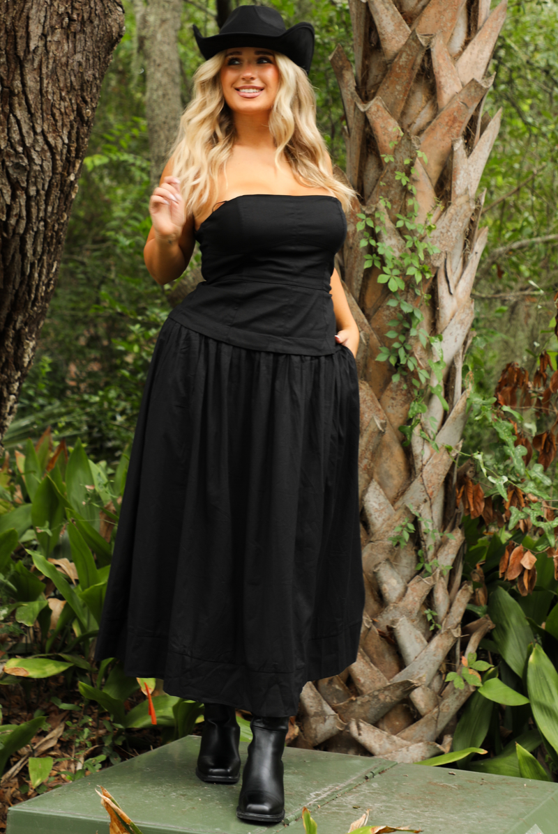 Could Be Midi Dress: Black