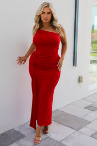 Let's Dance Maxi Dress: Red