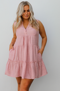 Caught In The Sun Dress: Pink