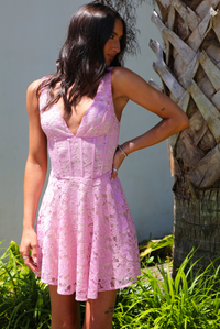 So Stunning Mini Dress: Orchid