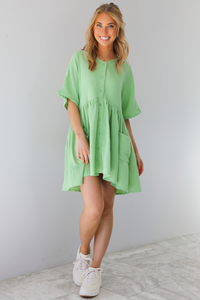 In The Surf Dress: Green