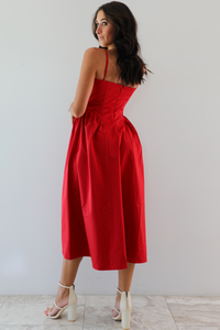 Beauty Of The Night Dress: Red