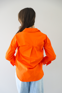 Searching For Fun Button-Down: Orange
