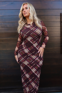 Another One Maxi Dress: Burgundy/Multi