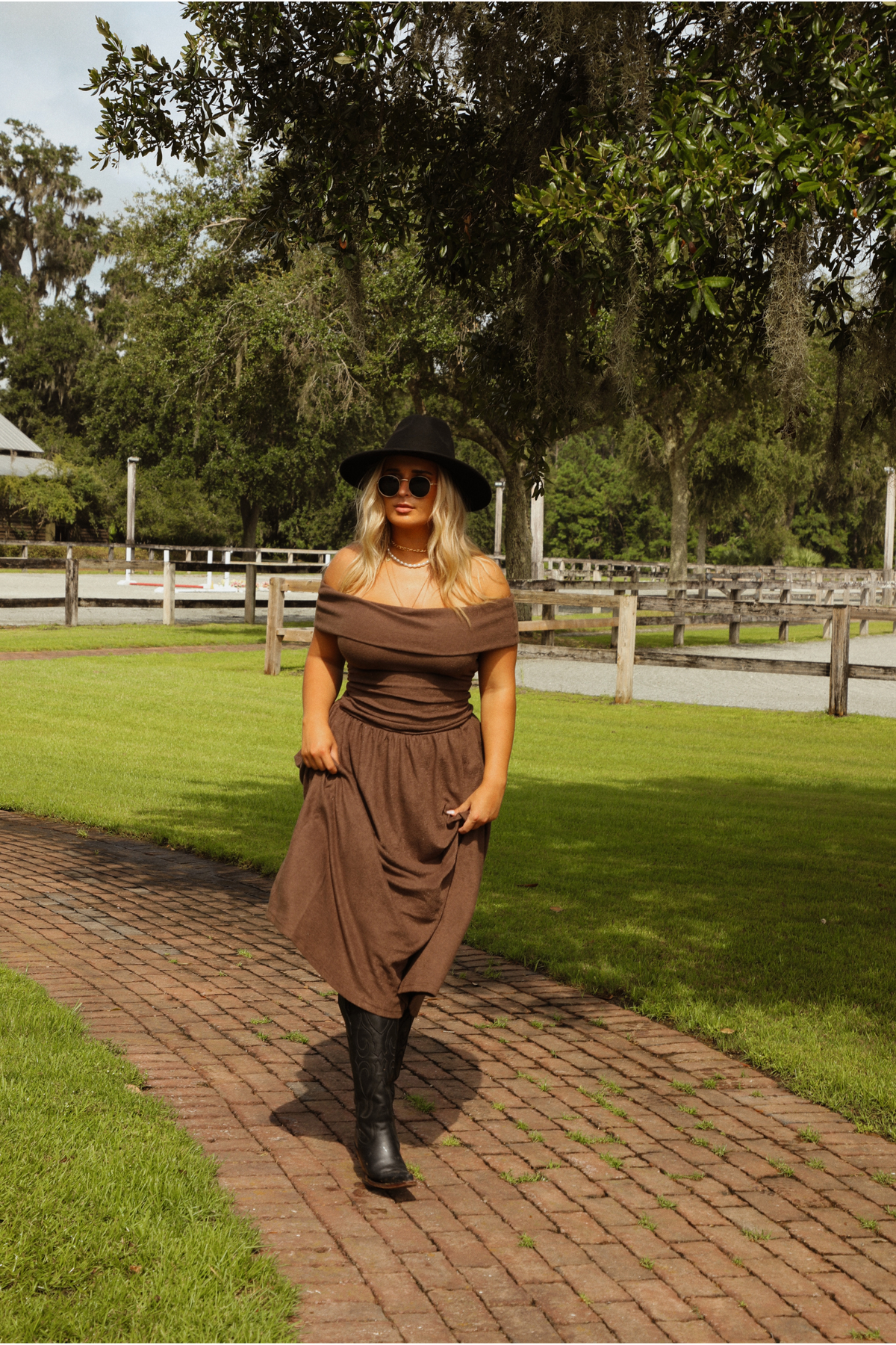 Down To Earth Maxi Dress: Brown