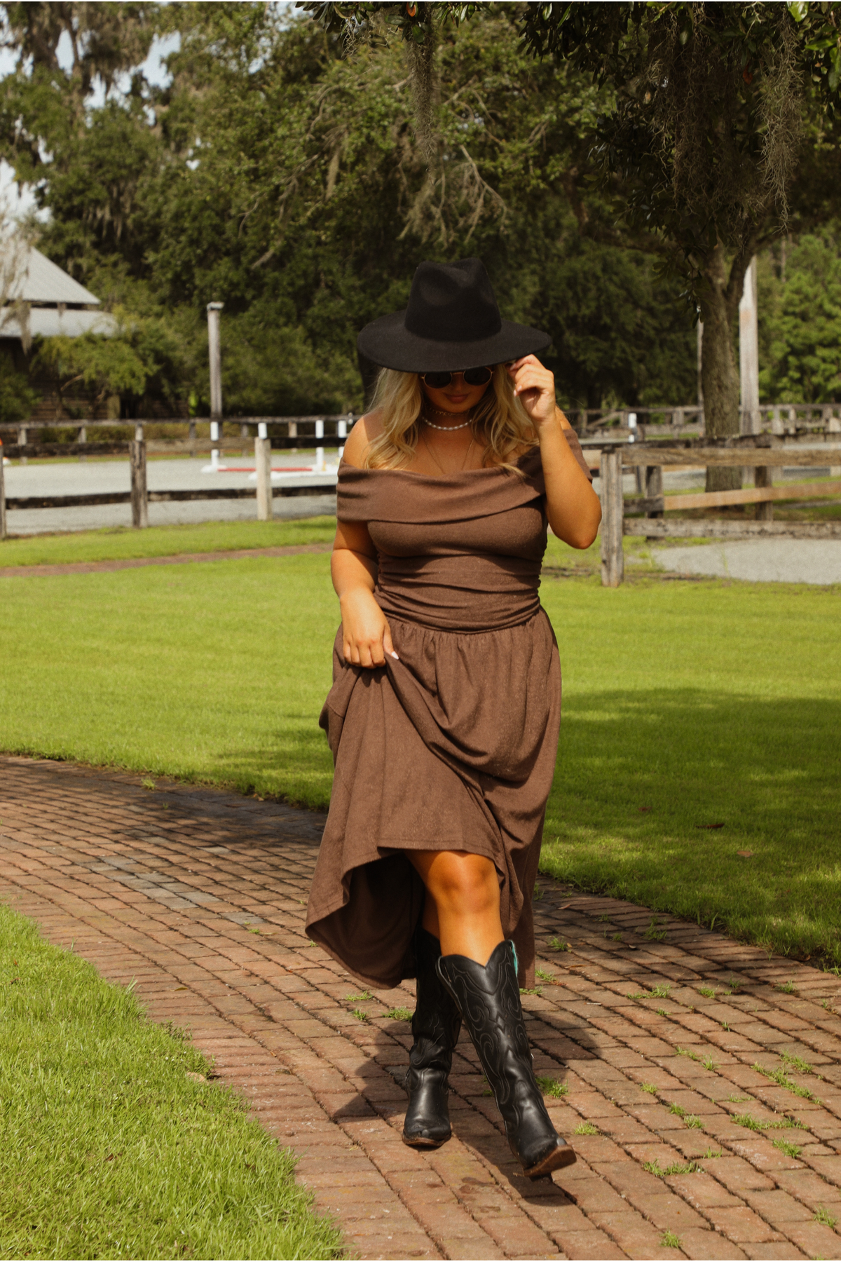 Down To Earth Maxi Dress: Brown
