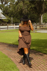 Down To Earth Maxi Dress: Brown