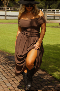 Down To Earth Maxi Dress: Brown