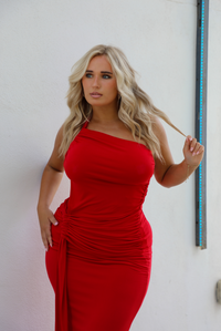Let's Dance Maxi Dress: Red