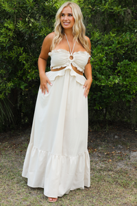 Thinking Of You Maxi Dress: Sand