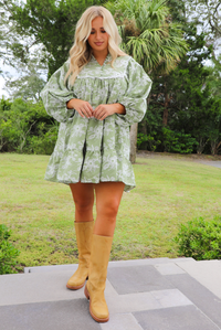 Only Way Dress: Matcha/Cream