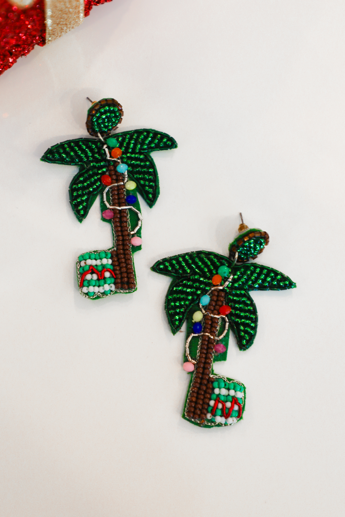 Tropical Christmas Earrings