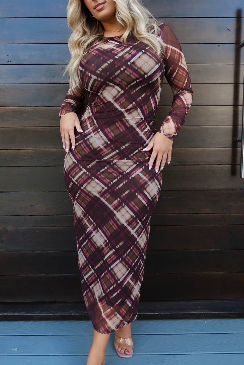 Another One Maxi Dress: Burgundy/Multi