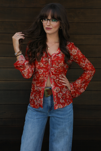 What Do You Think Mesh Top: Red/Multi