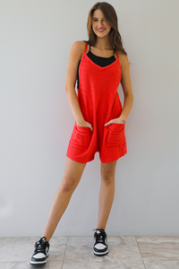 Back To You Romper: Red