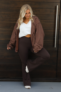 Rainy Days Zip-Up Jacket: Brown/Plaid