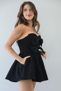 Party Central Romper: Black