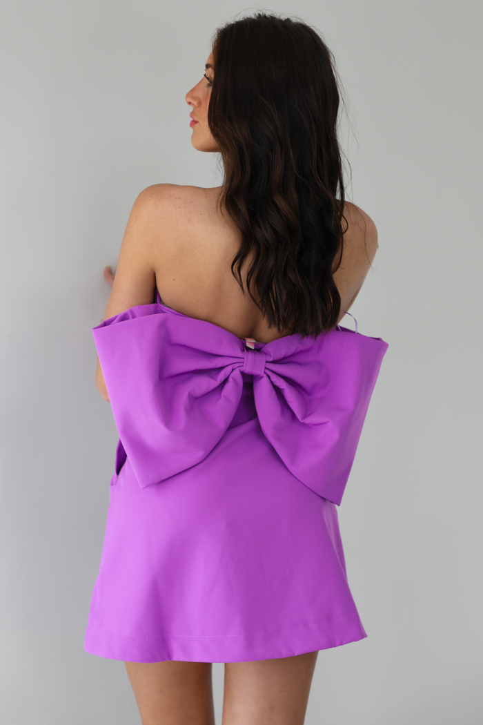 Bows For Life Dress: Purple