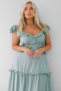 So Darling Midi Dress: Light Teal