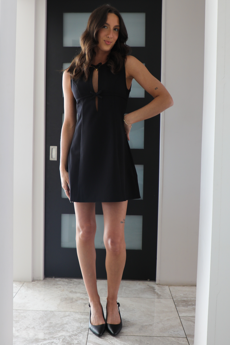 Simply Perfect Mini Dress: Black