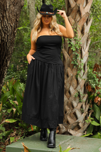 Could Be Midi Dress: Black