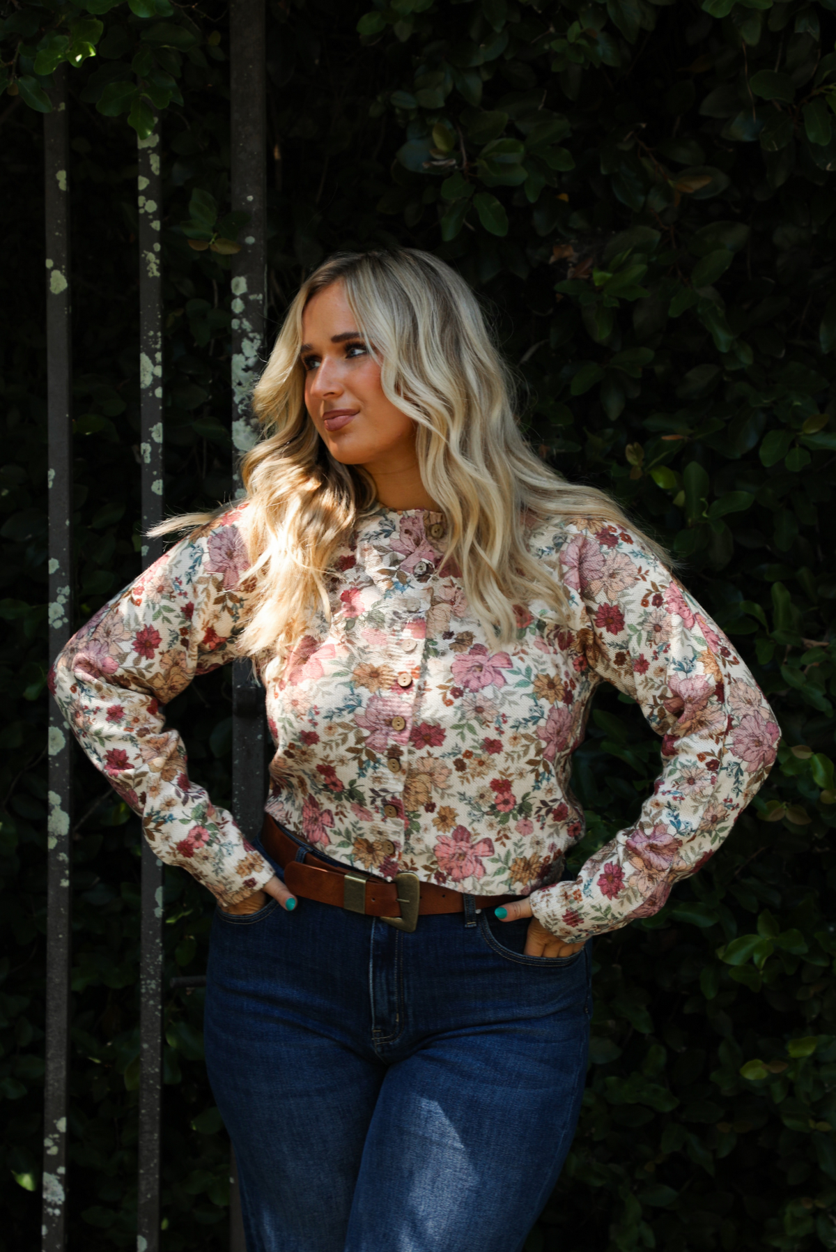Fall Florals Cardigan: Multi/Floral
