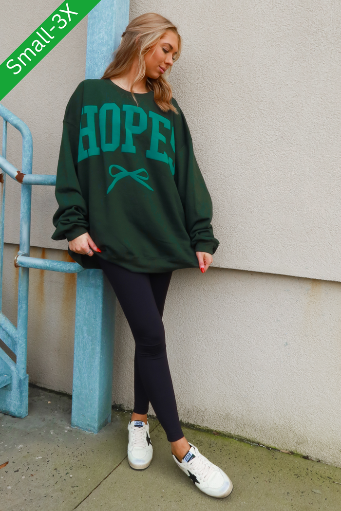 Hope's Bow Sweater: Green