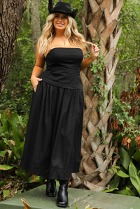 Could Be Midi Dress: Black