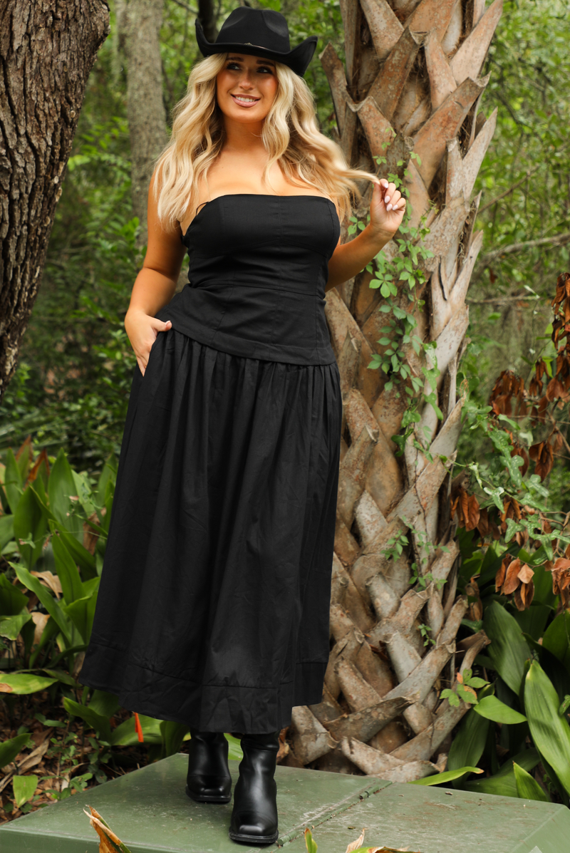 Could Be Midi Dress: Black