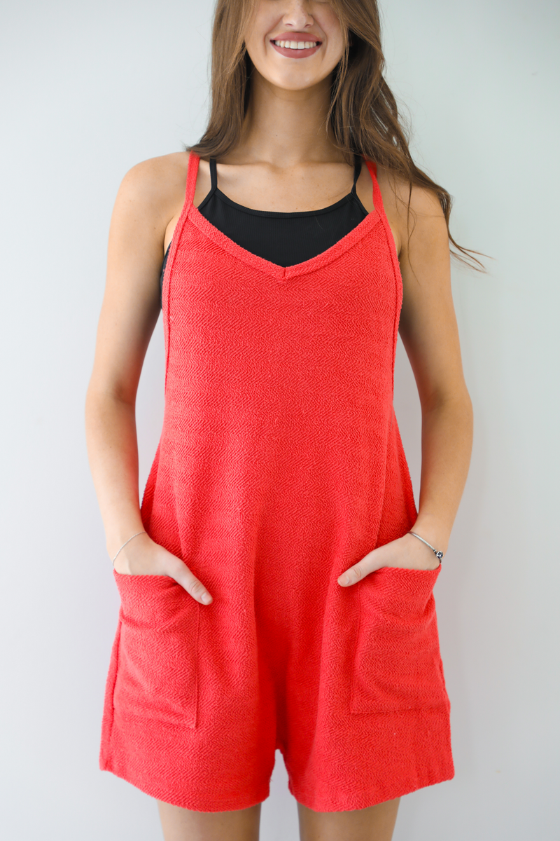 Back To You Romper: Red