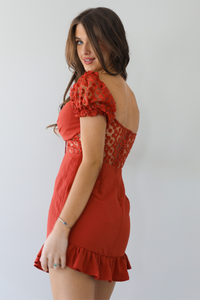 Along The Way Dress: Rust