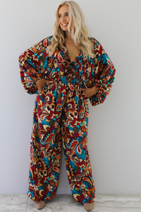 PRE-ORDER: It's Been Awhile Maxi Jumper: Burgundy/Multi