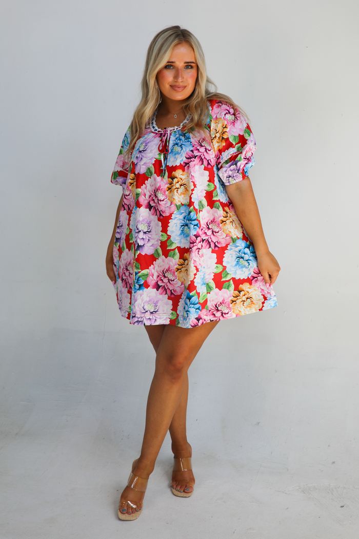 Run Into You Dress: Floral/Multi