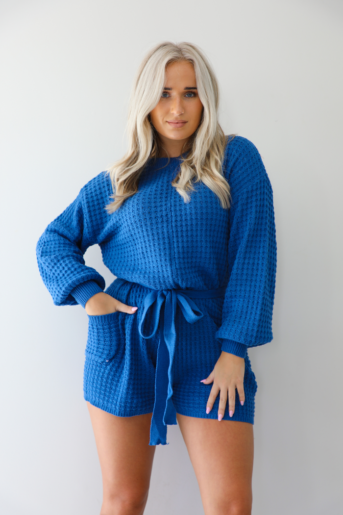 Sparks Fly Romper: Blue