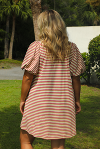 This July Dress: Pink/Multi Striped