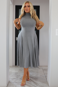 Everything You Do Midi Dress: Grey