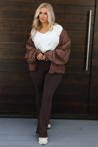 Rainy Days Zip-Up Jacket: Brown/Plaid