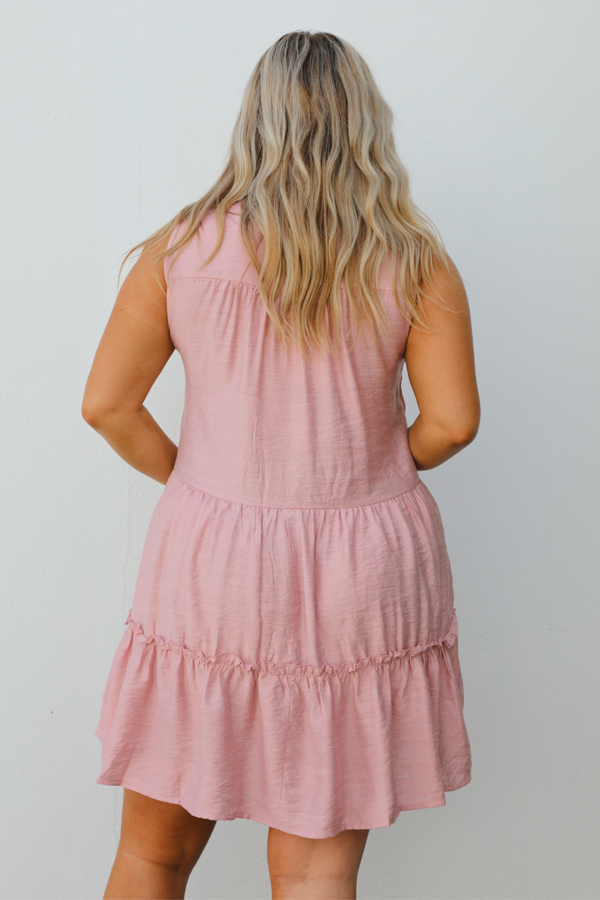 Caught In The Sun Dress: Pink