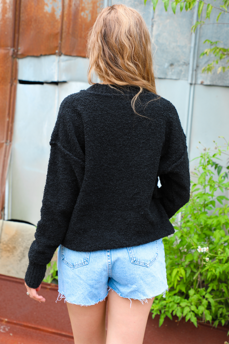 Let The Ghoul Times Roll Sweater: Black/Multi
