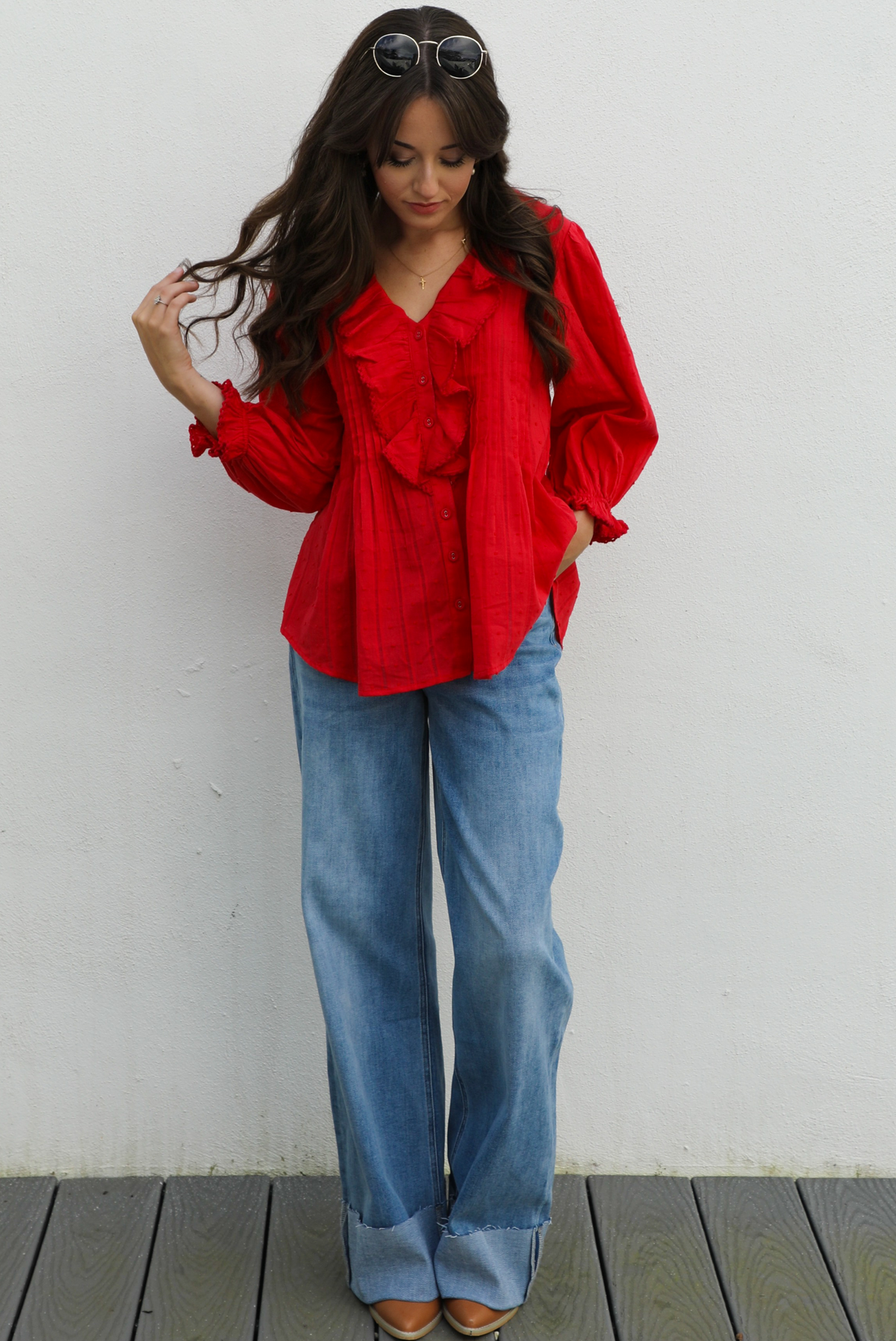 Anything & Everything Blouse: Red