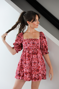 Your Guess Romper: Pink/Multi